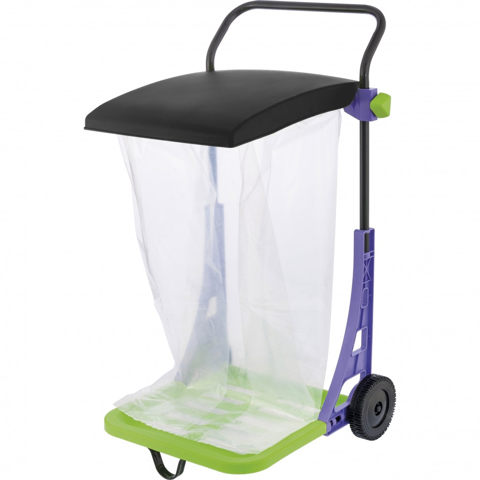 Тележка под мусорные пакеты с крышкой, 1 пакет в комплекте Palisad (68933)
