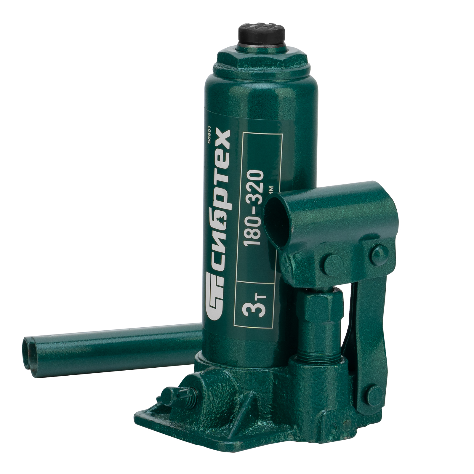 Домкрат гидравлический бутылочный, 3 т, 180-320 мм Сибртех (50801)