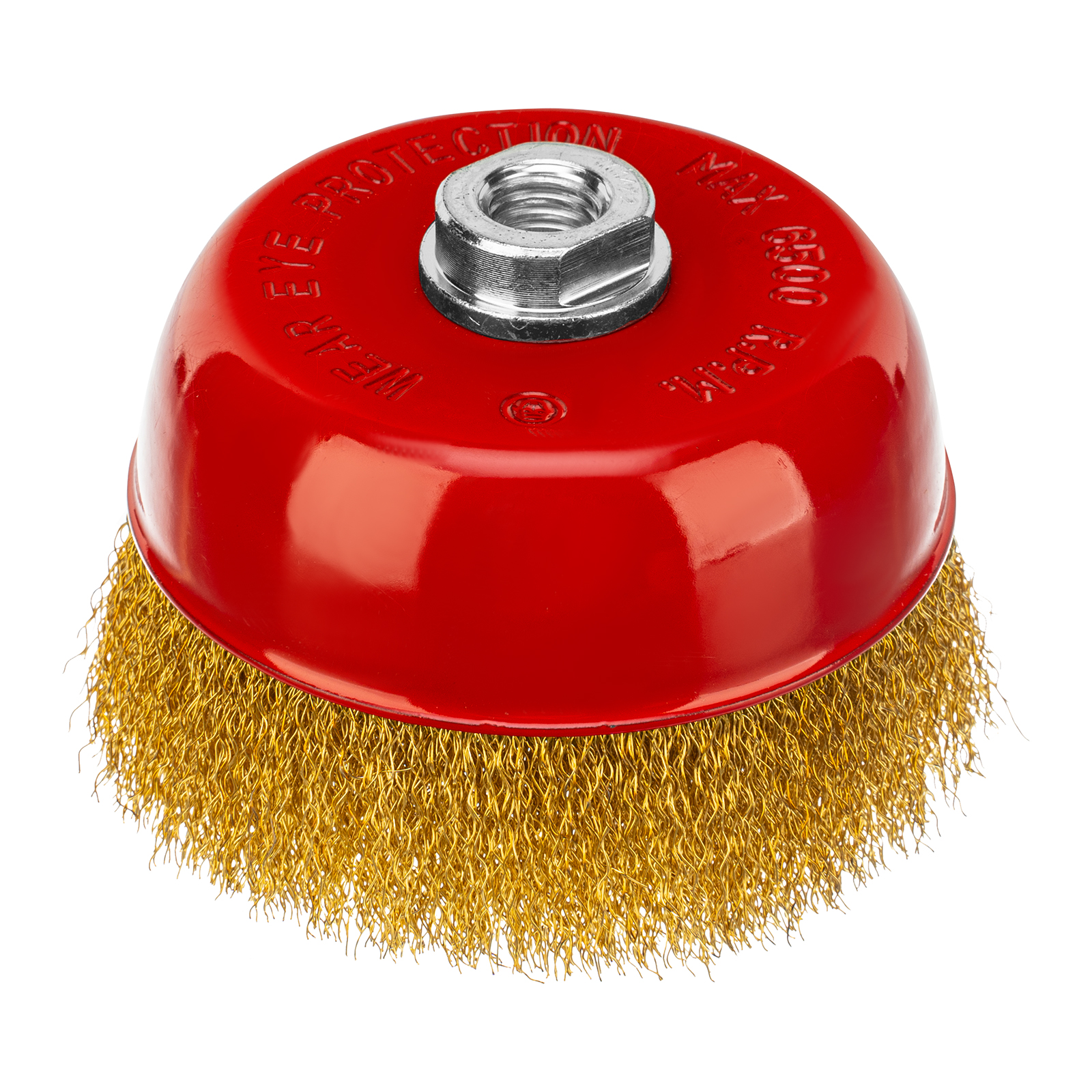 Щетка для УШМ, 125 мм, М14, "чашка", латунированная витая проволока Matrix (74606)