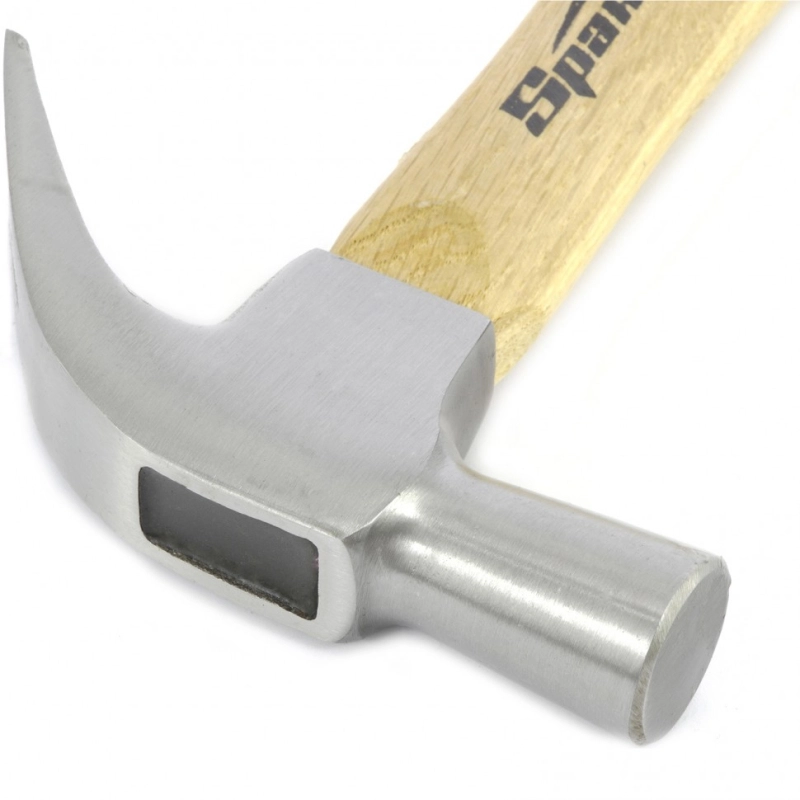 Молоток-гвоздодер, 450 г, боек 27 мм, деревянная рукоятка Sparta (1042055)