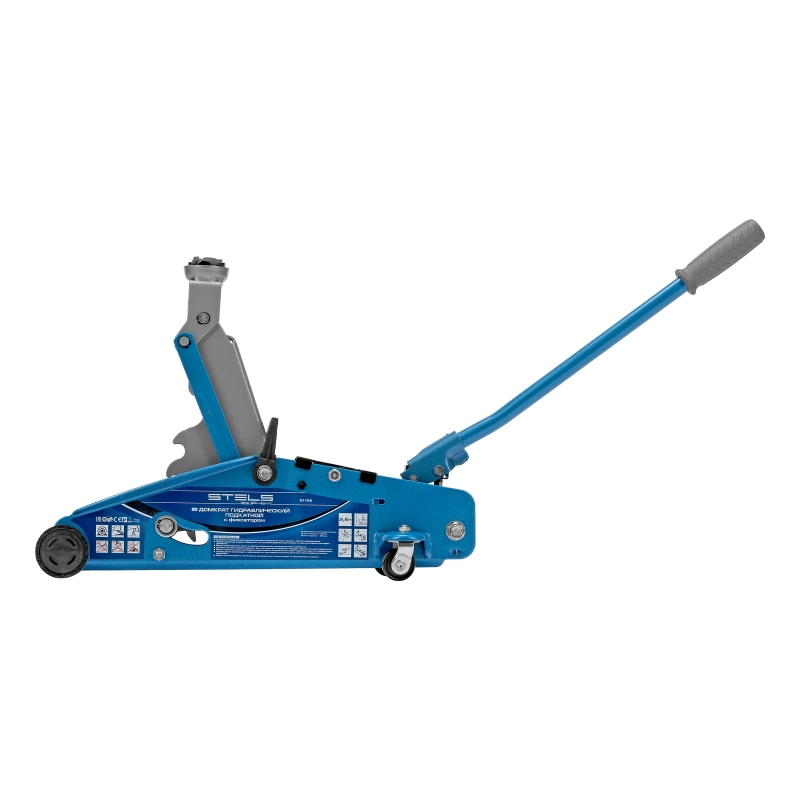 Домкрат гидравлический подкатной 2.5 т, с фиксатором, Safety Pin, 140-385 мм Stels (51152)