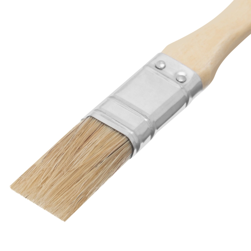 Кисть плоская "Евро" 3/4", натуральная щетина, деревянная ручка MTX (83050)