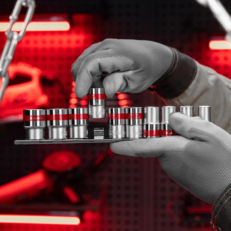 Набор торцевых головок 1/2", 6 гранные, CrV, 10-22мм, 10 штук Matrix (13557)