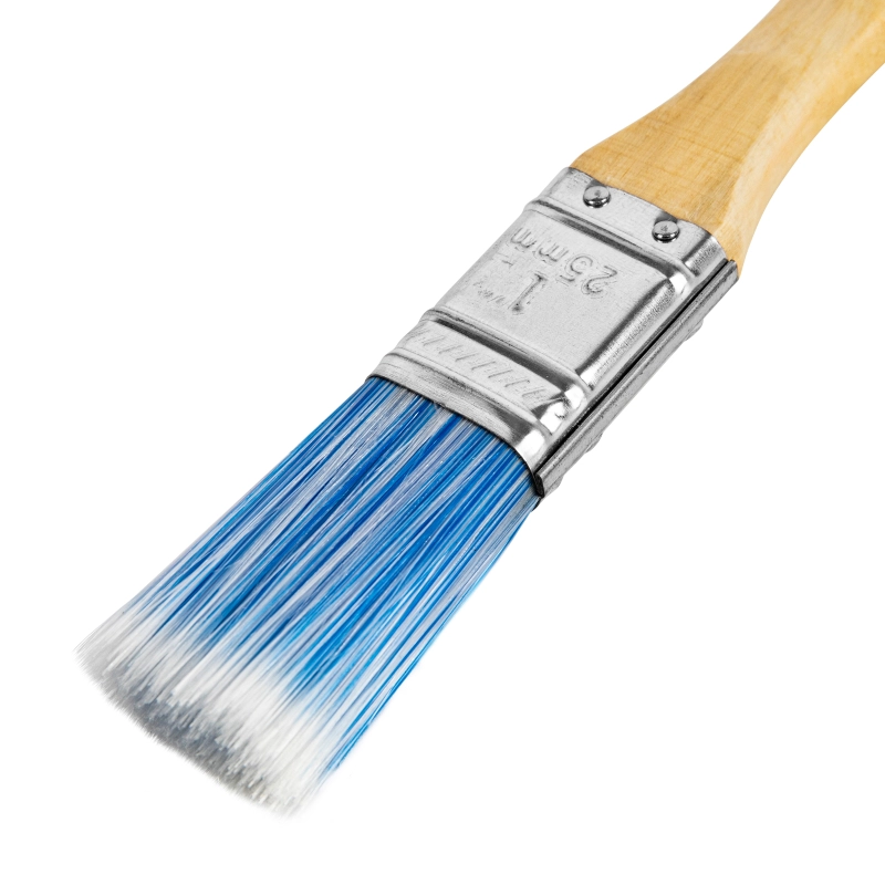 Кисть плоская "Евро" 1", искусственная щетина, деревянная ручка MTX (83069)