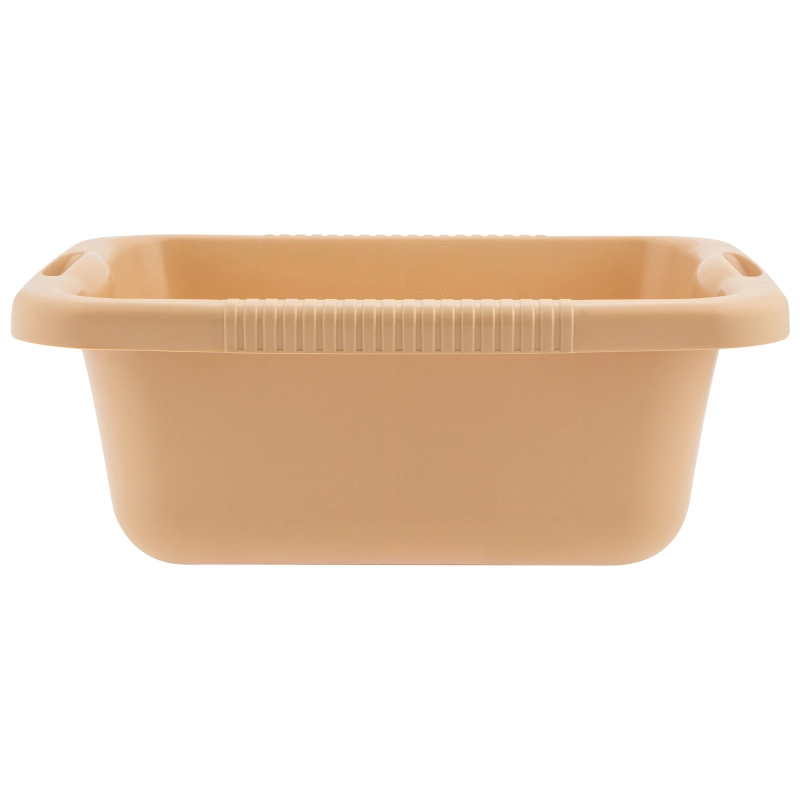 Таз пластмассовый прямоугольный 25 л, бежевый, Home Palisad (929925)