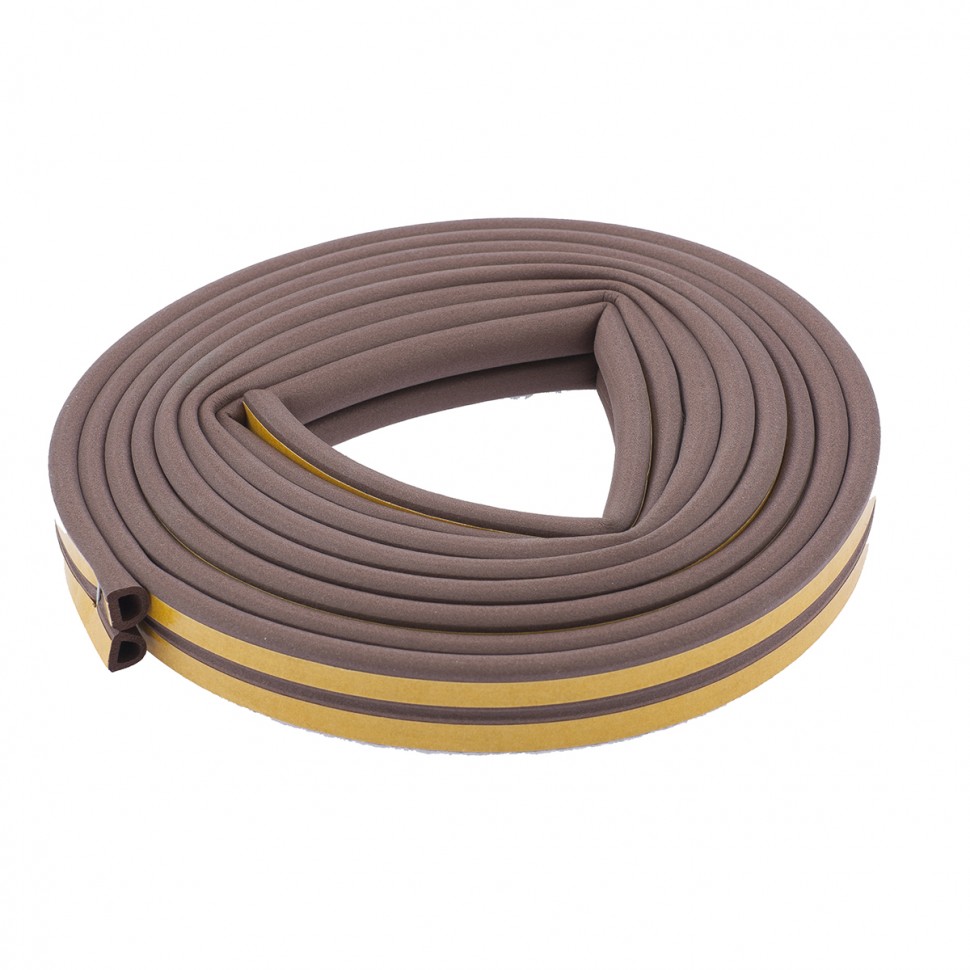 Уплотнитель, 24 м, профиль "D", коричневый Сибртех (93938)