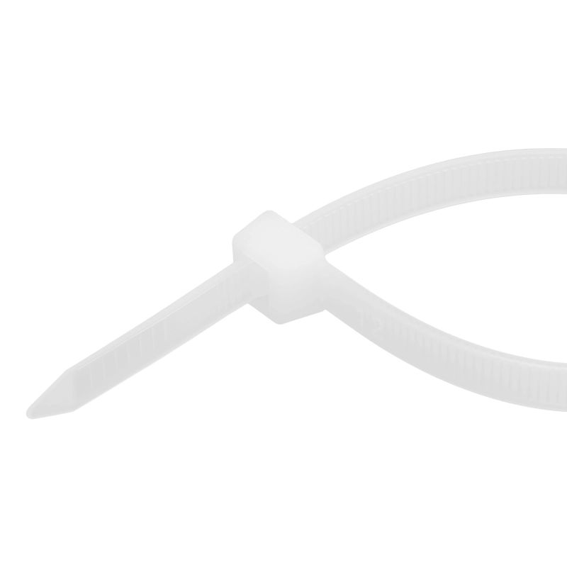 Хомуты, 200 х 8 мм, пластиковые, белые, 100 шт Сибртех (45558)