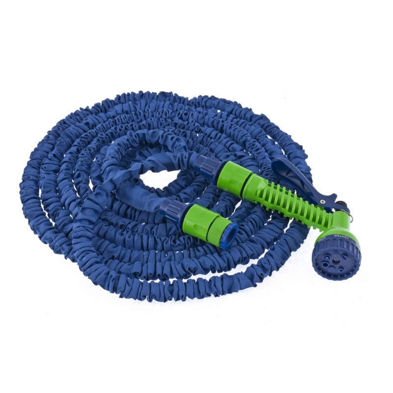 Набор поливочный, растягивающийся шланг 20 м, 7 режимов пистолет, соединитель, адаптер Сибртех (67545)