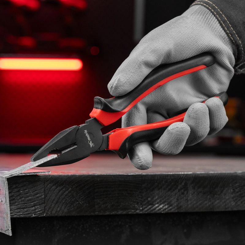 Плоскогубцы комбинированные Black Nickel, 200 мм, двухкомпонентные рукоятки Matrix (16983)