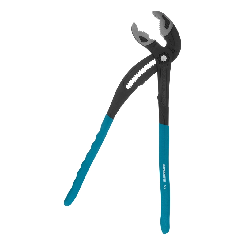 Клещи переставные, кнопочный механизм, обливные рукоятки, 400 мм Gross (15729)