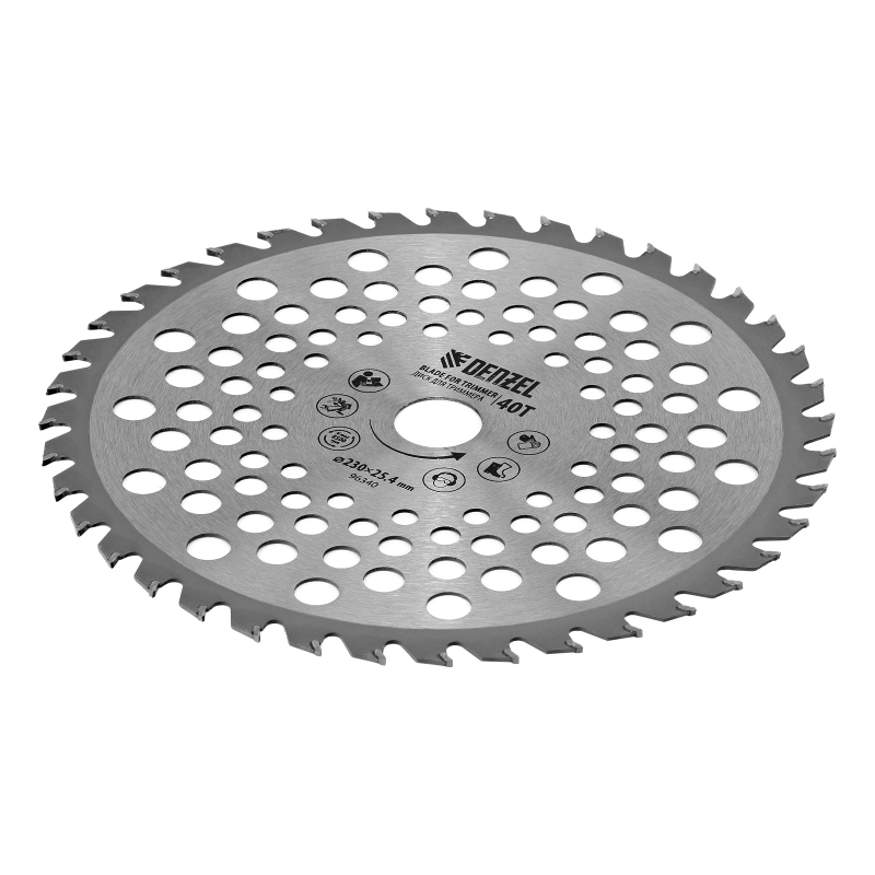 Диск для триммера, 230 х 25.4 мм, толщина 1.3 мм, 40 зубьев Denzel (96340)