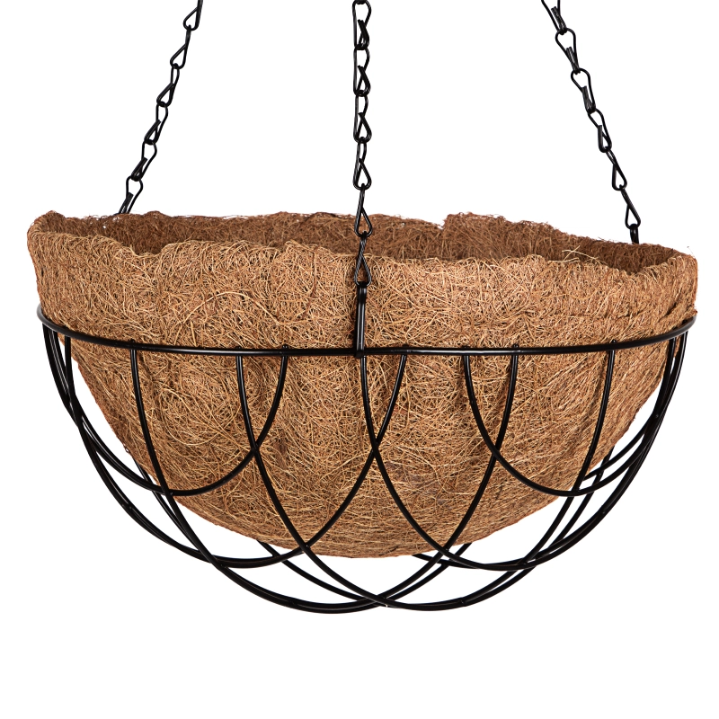 Кашпо подвесное с вкладышем из коковиты, полукруглое D 30 см Palisad (69017)