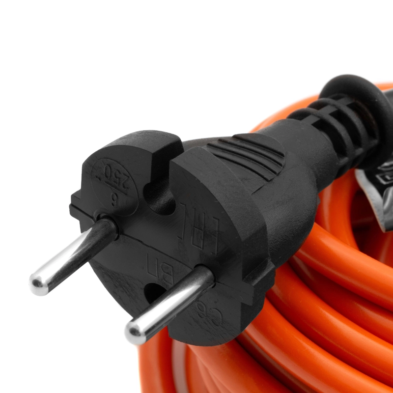 Удлинитель-шнур силовой 30 м, 6А, тип УХз6, ПВС, 1 розетка без заземления Сибртех (95813)