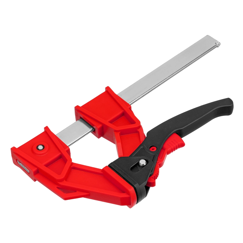 Струбцина реечная быстрозажимная, усиленная, пластиковый корпус рычажно-храповой механизм, 150 х 100 х 306 мм, штанга 5 х 22 мм Matrix (20725)