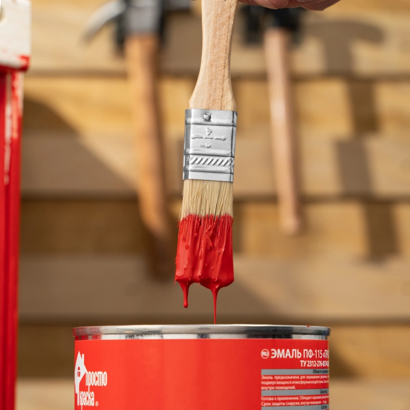 Кисть плоская Slimline 3/4" (20 мм) натуральная щетина, деревянная ручка Sparta (824155)