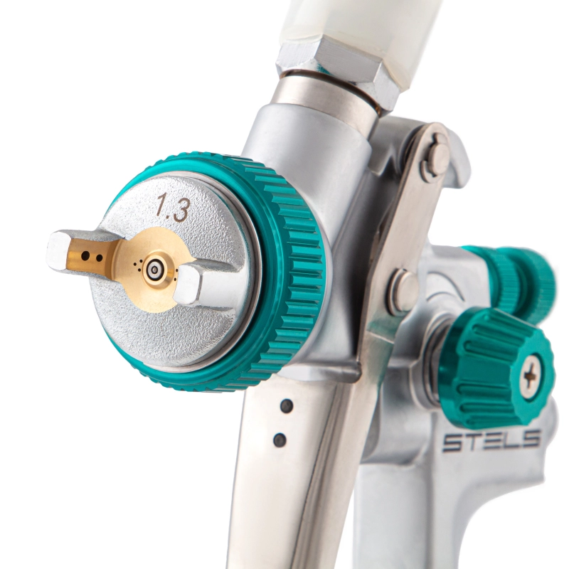 Краскораспылитель AG 901 LVMP профессиональный, гравитационного типа, сопло 1.3 и 1.1 мм Stels (57365)