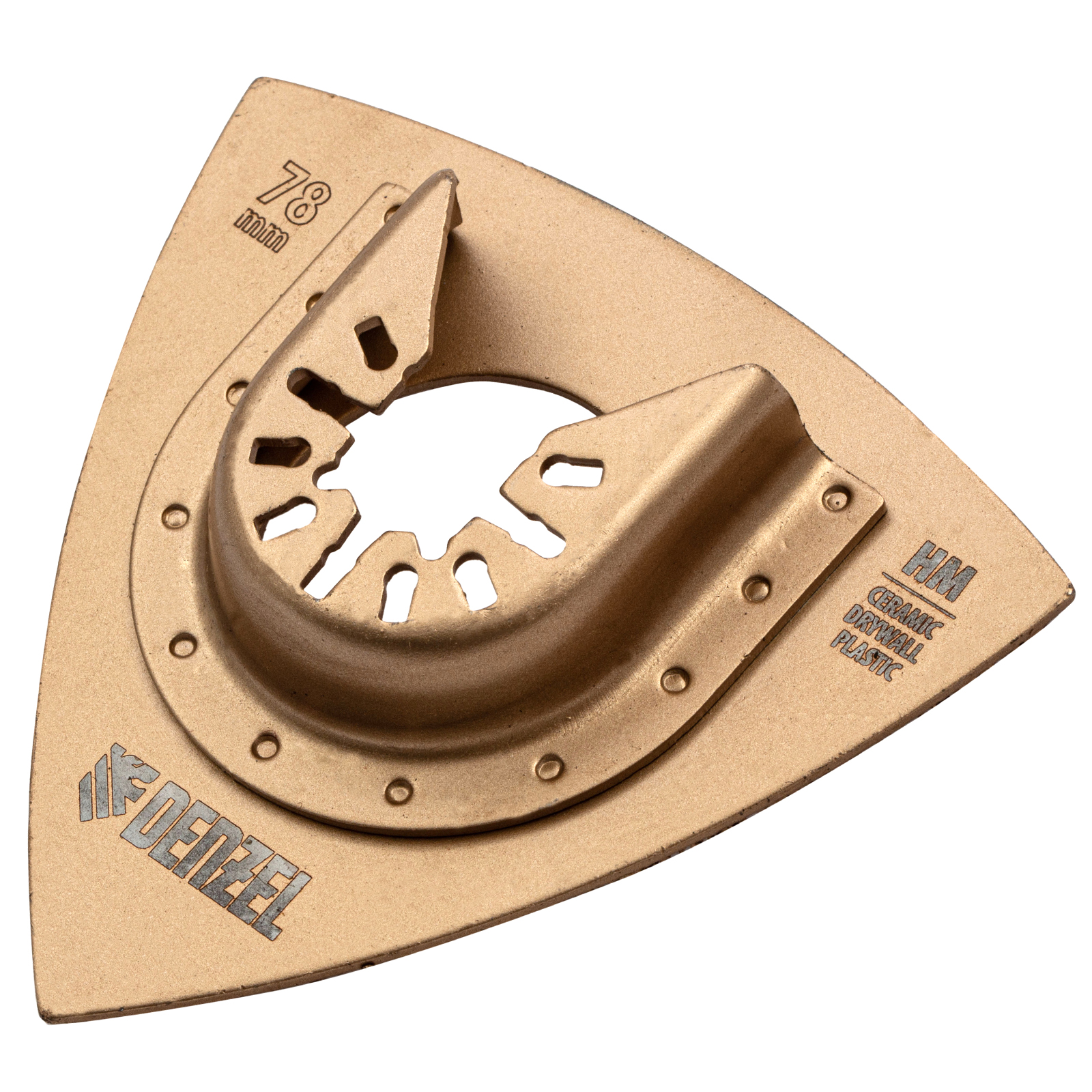 Насадка для МФИ шлифовальная дельтавидная, HM, по плитке и дереву, 78 мм Denzel (782323)