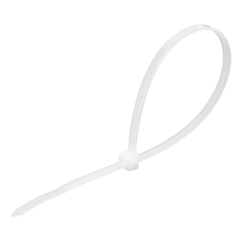 Хомуты, 250 x 4.8 мм, пластиковые, белые, 100 шт Сибртех (45535)