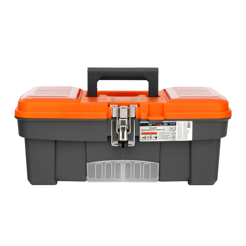 Ящик для инструмента с мет. замками 16", 410х210x175 мм Stels (90746)