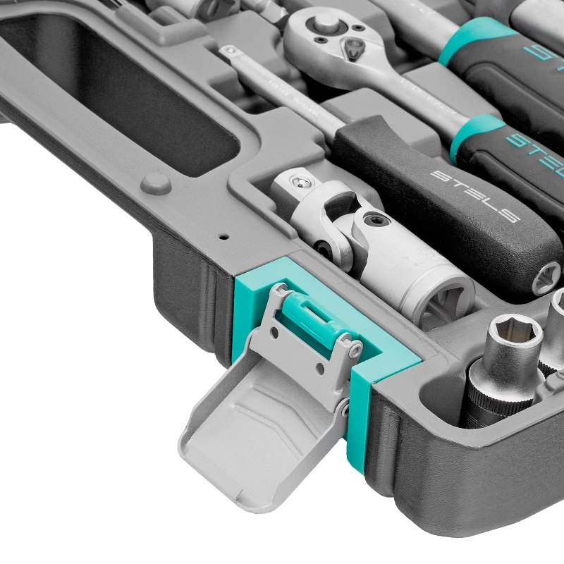 Набор инструментов, 1/2", 1/4", CrV, пластиковый кейс 94 предмета Stels (14106)