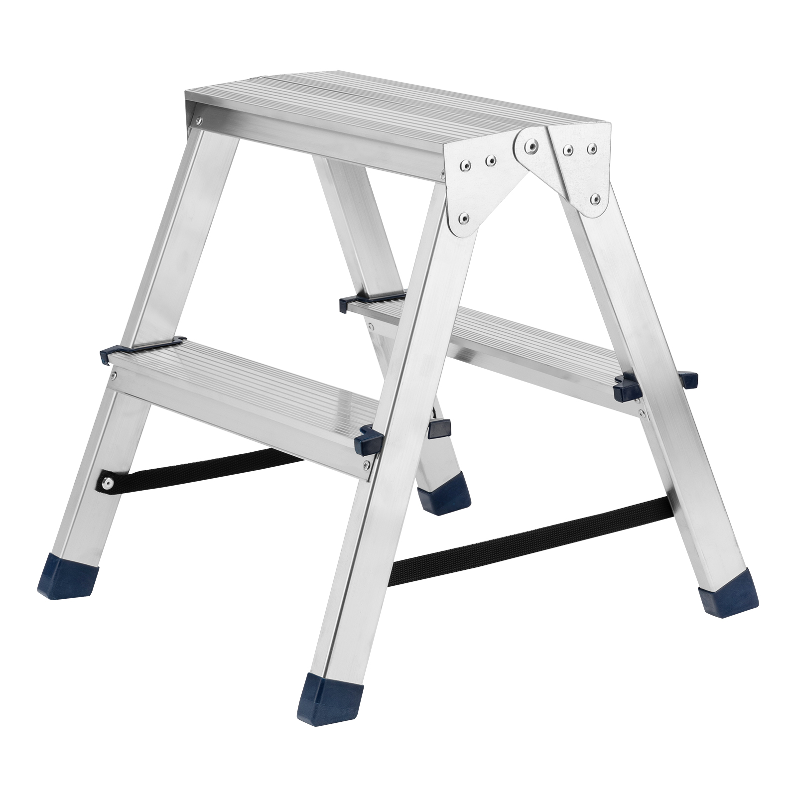 Стремянка двусторонняя 2 ступени, алюминиевая, Сибртех (97922)