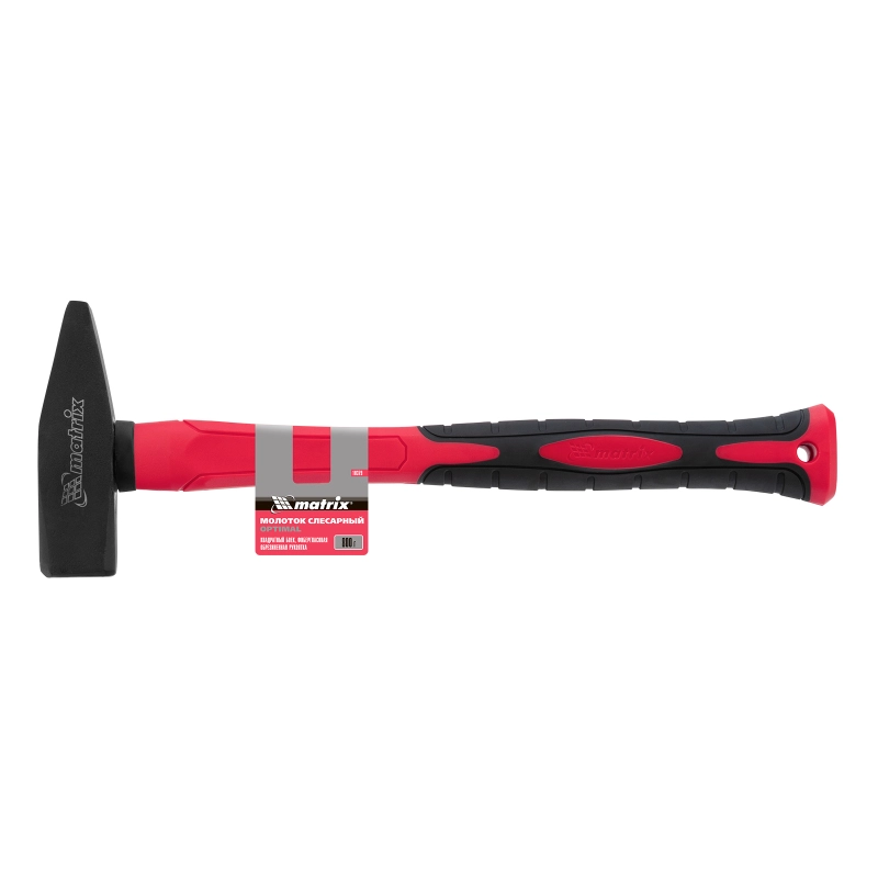 Молоток слесарный optimal, 800 г, фибергласовая обрезиненная рукоятка, квадратный боек Matrix (10379)