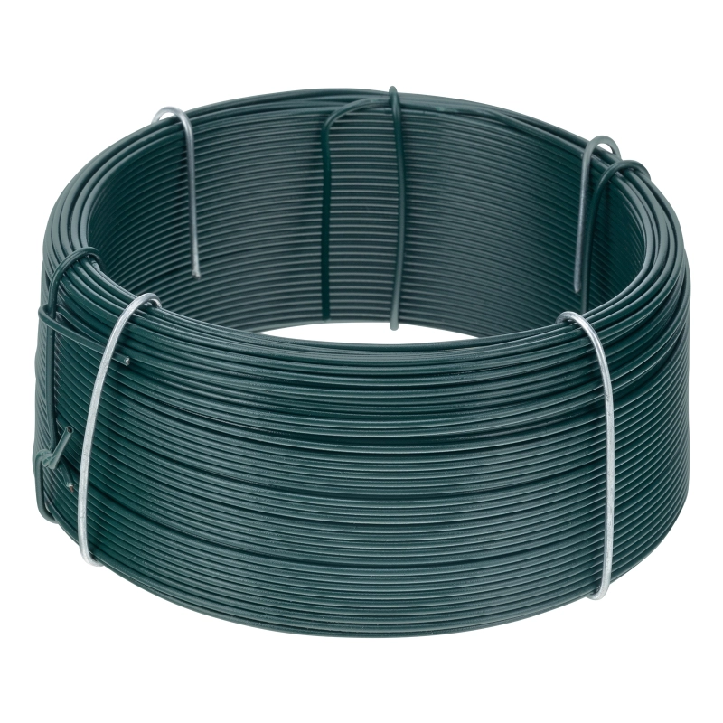 Проволока с ПВХ покрытием, зеленая 1.2 мм, длина 50 м Сибртех (47771)