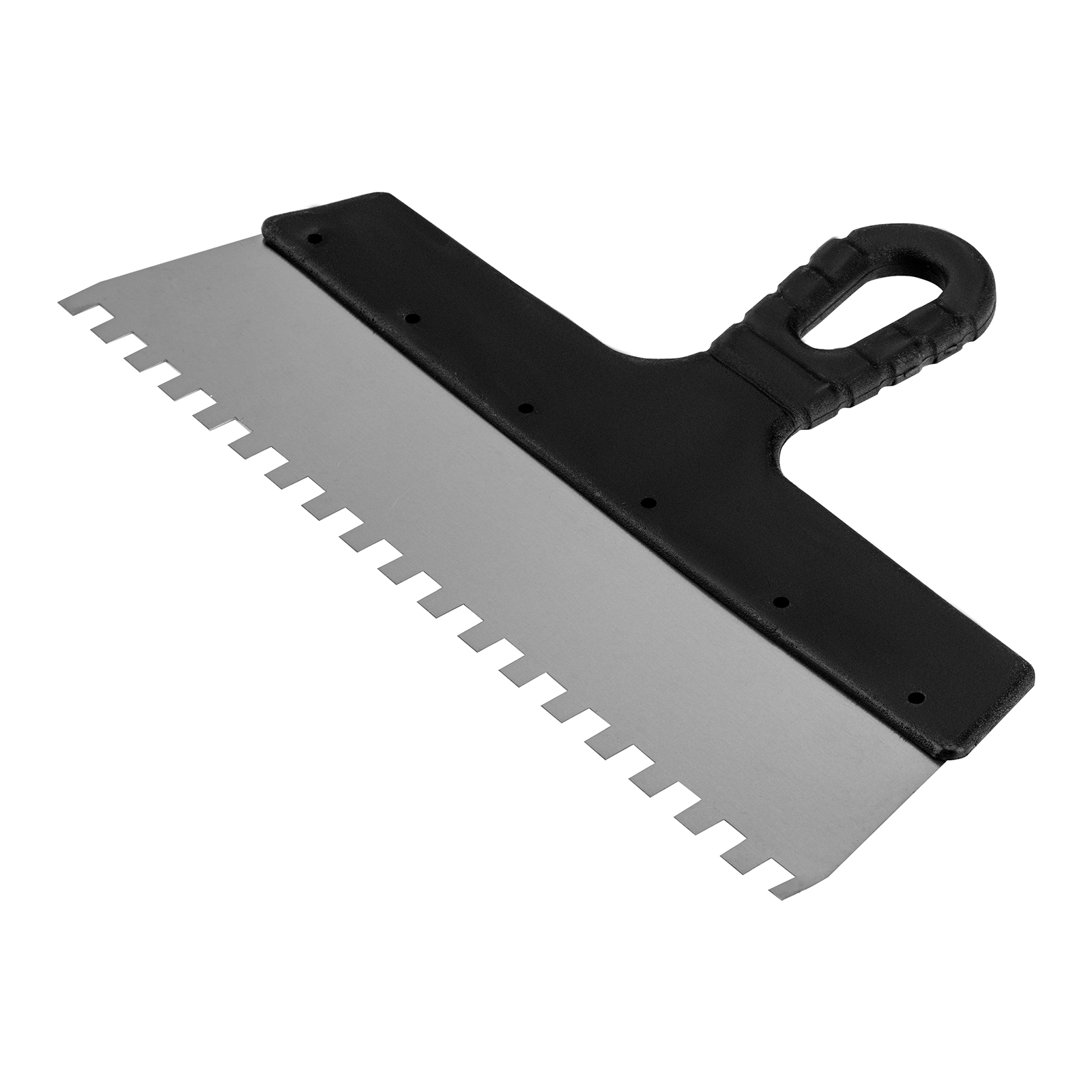 Шпатель из нержавеющей стали, 300 мм, зуб 8 х 8 мм, пластмассовая ручка Sparta (85144)