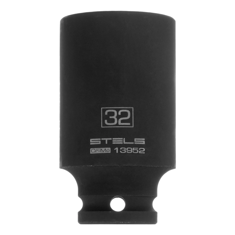 Головка ударная удлиненная шестигранная, 32 мм, 1/2, CrMo Stels (13952)