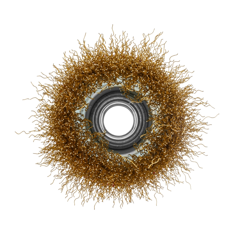 Щетка для УШМ, 65 мм, М14, "чашка", латунированная витая проволока Matrix (74603)