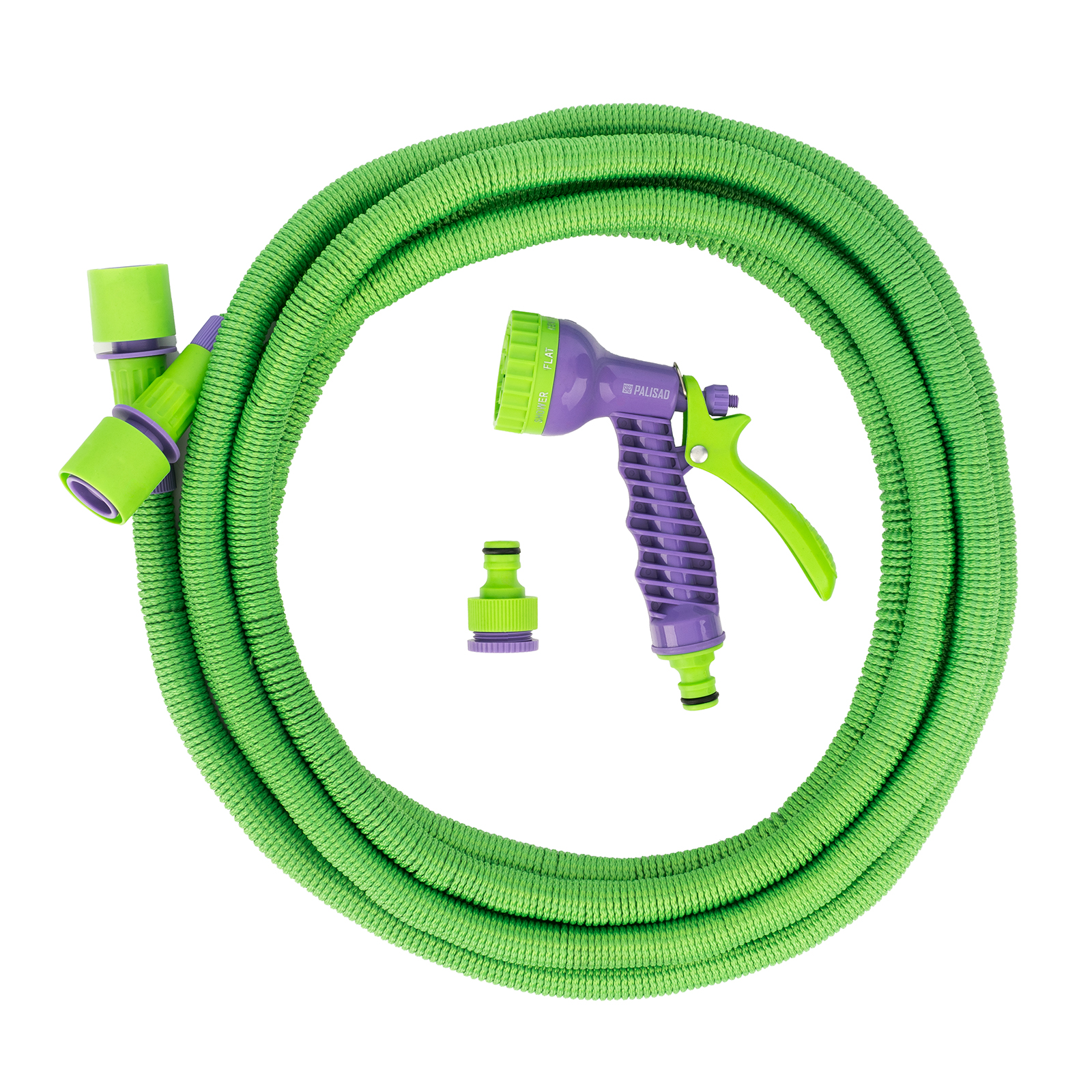 Набор поливочный, шланг 10-30 м, пистолет 7 реж., с быстросъемным соединителем Palisad (67692)
