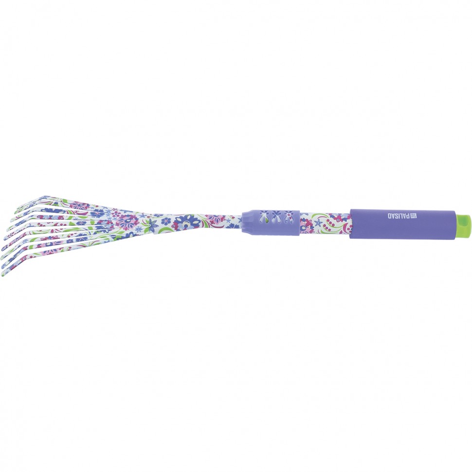 Грабли веерные 9 - зубые, 145 х 500 мм, стальные, удлиненная рукоятка, Flower Mint, Palisad (62050)