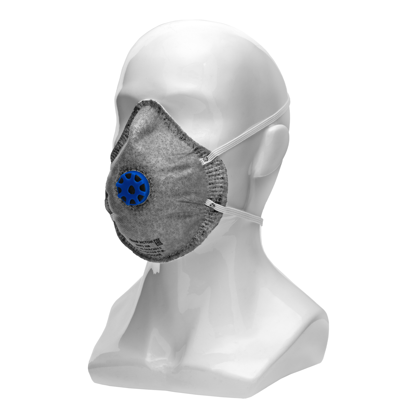 Полумаска фильтрующая формов,модель"Исток",с угольным слоем,с клапаном выдоха, FFP1 NR, 10шт (892487)