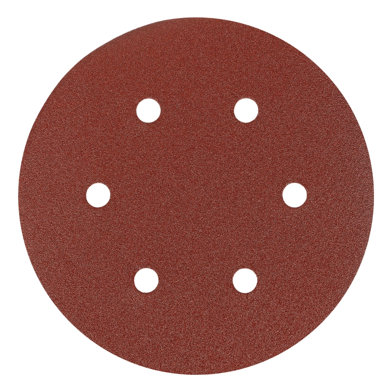 Круг абразивный на ворсовой подложке под "липучку", перфорированный, P 150, 150 мм, 5 шт Matrix (73842)