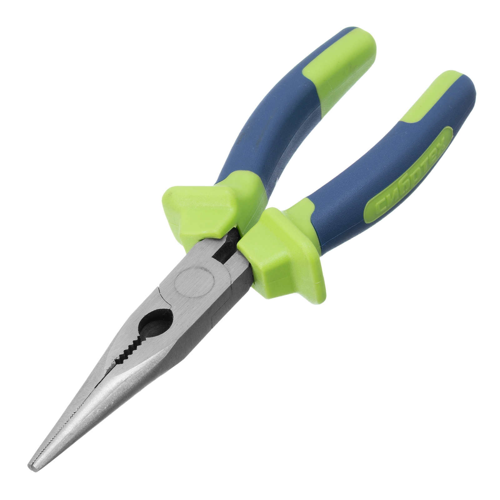 Длинногубцы прямые, 180 мм, двухкомпонентные рукоятки Сибртех (17105)