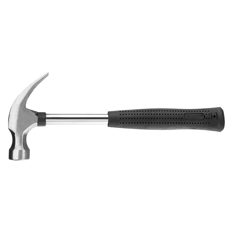 Молоток-гвоздодер, 450 г, боек 27 мм, металлическая трубчатая обрезиненная рукоятка Sparta (104405)