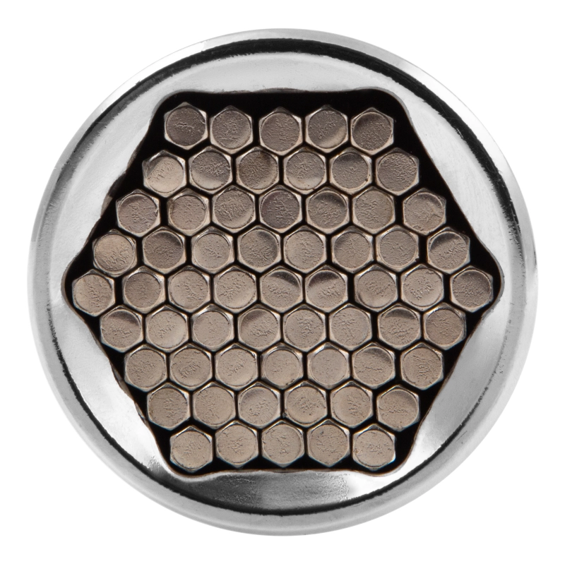 Головка торцевая многоразмерная 11-32 мм, под квадрат 1/2, CrV, хромированная Gross (13190)