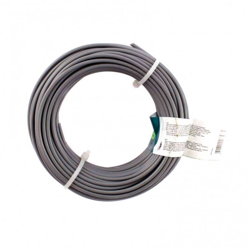 Леска для триммера круглая, армированная алюминием, 2.4 мм х 15 м, Сибртех (961935)