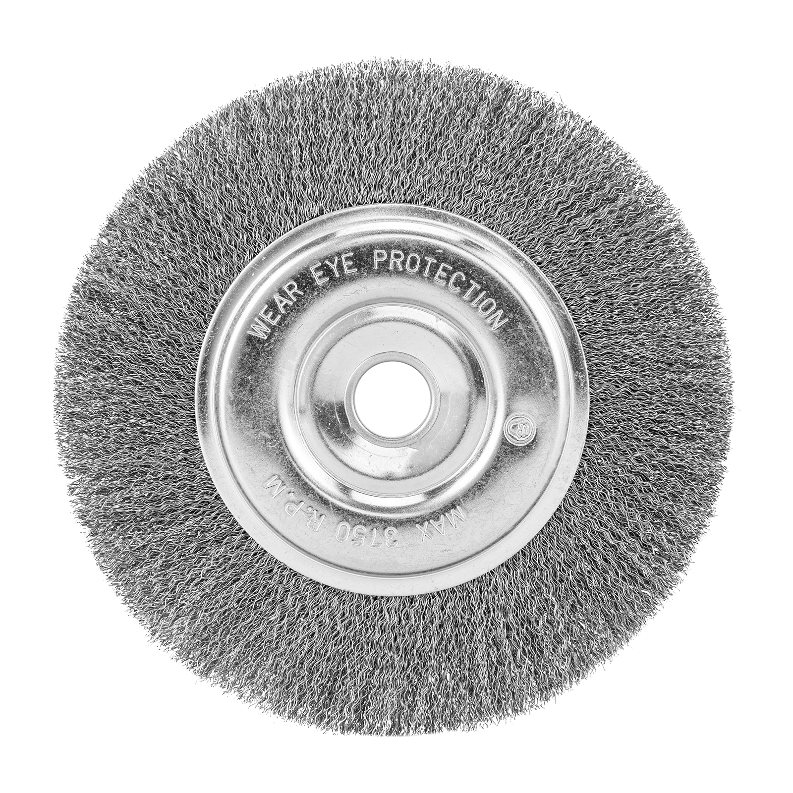 Щетка для УШМ, 200 мм, посадка 22.2 мм, плоская, витая проволока 0.3 мм Сибртех (746687)