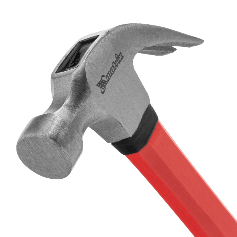 Молоток-гвоздодер, 450 г, боек 27 мм, фибергласовая обрезиненная рукоятка Matrix (10450)