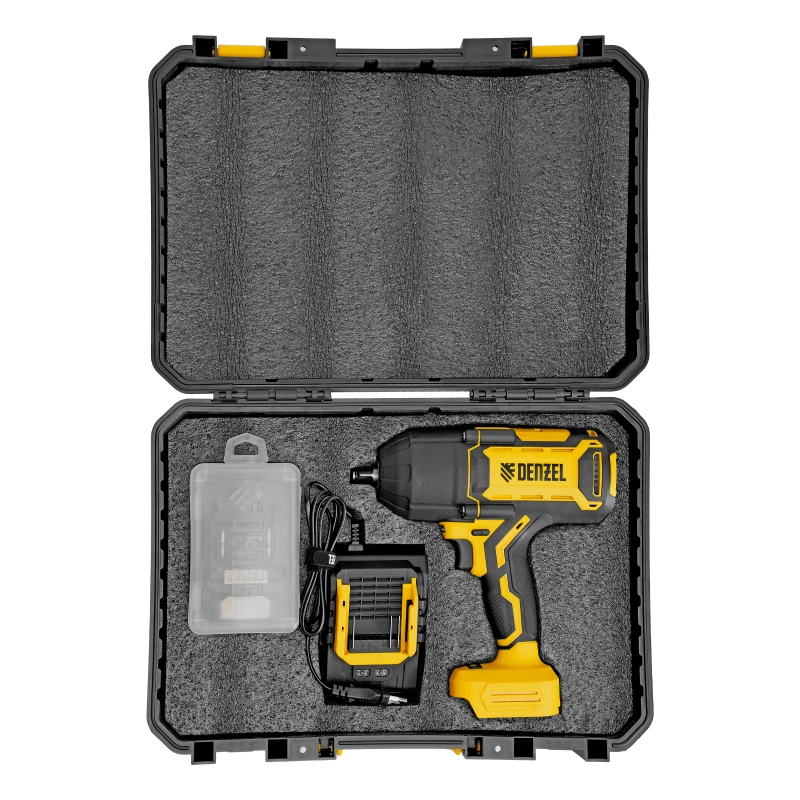 Гайковерт ударный аккумуляторный бесщет. CIWH-BL-20-1000, Li-Ion, 20 В// Denzel (26528)