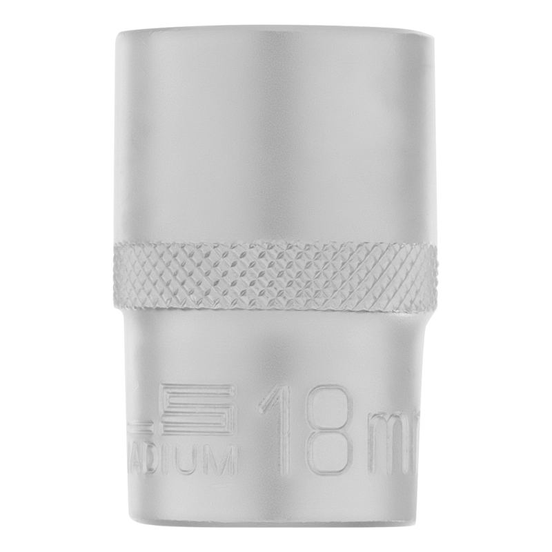 Головка торцевая, 18 мм, шестигранная, CrV, под квадрат 1/2 Stels (13829)