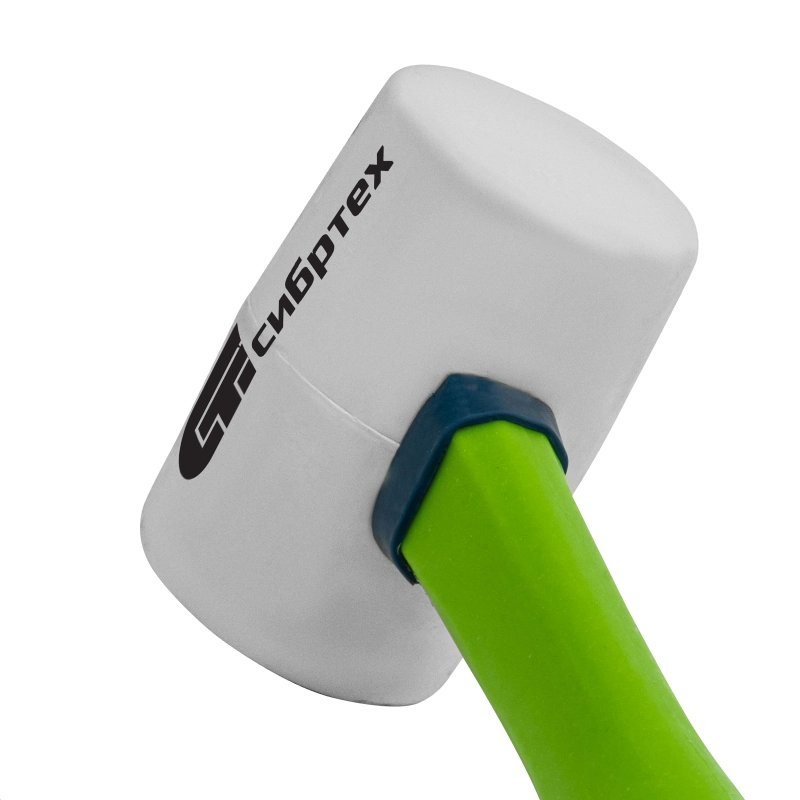 Киянка резиновая, 225 г, белая резина, фибергласовая рукоятка Сибртех (11166)