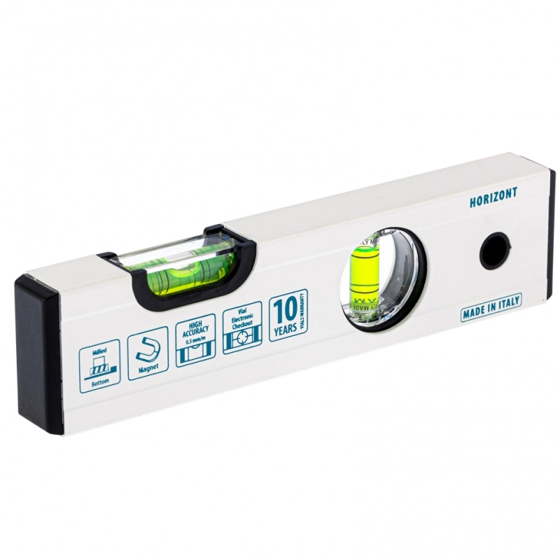 Уровень алюминиевый, 200 мм, фрезерованный, 2 глазка, магнитный Gross (33669)