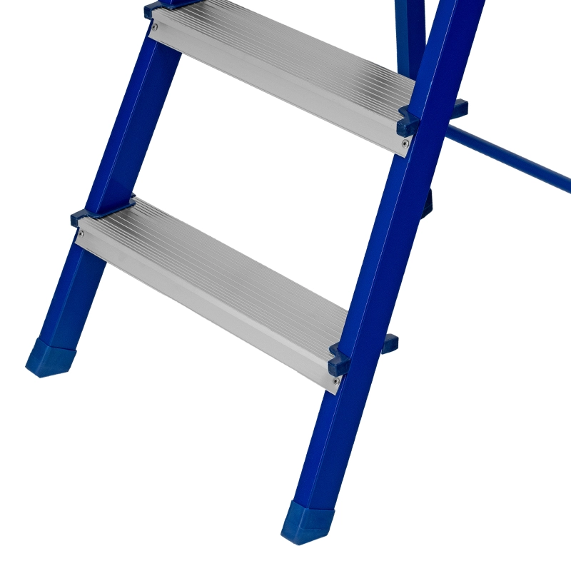 Стремянка, 5 ступеней, стальной профиль, алюминиевые ступени Сибртех (97955)