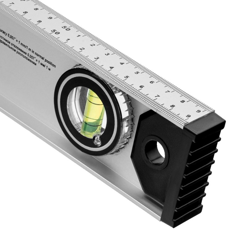 Уровень алюминиевый "Рельс", 600 мм, 3 глазка (1 поворотный) Matrix (34023)