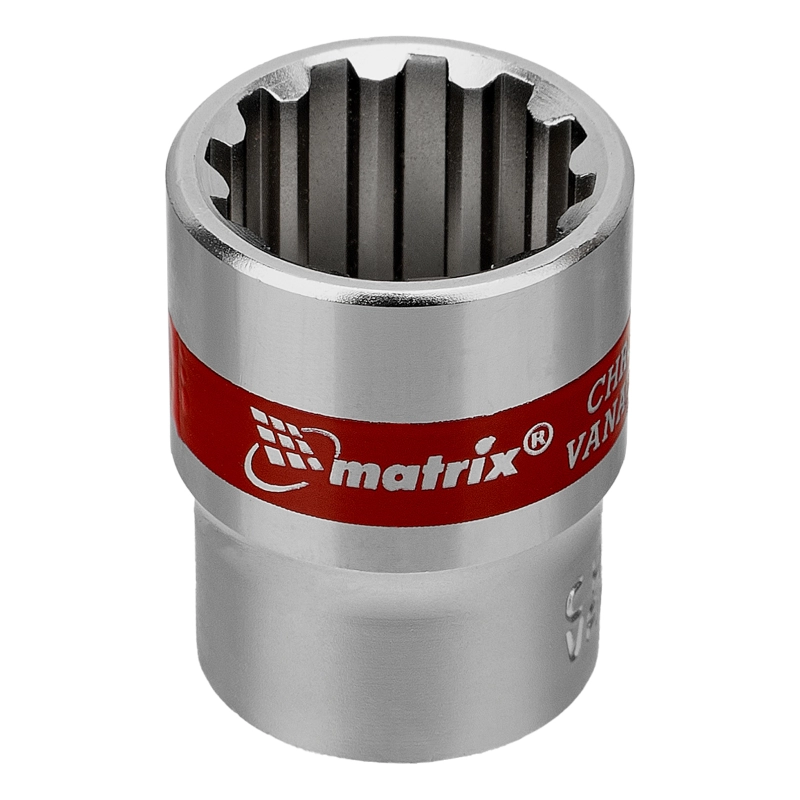 Набор универсальных торцевых головок 1/4", Spline, CrV, 4-13мм, 10 штук Matrix (13599)