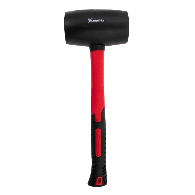 Киянка резиновая, 910 г, черная резина, фибергласовая рукоятка Matrix (11194)