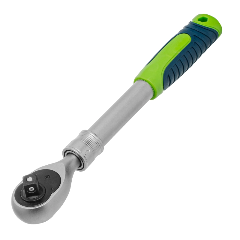 Ключ-трещотка телескопический 1/2", 300-430 мм, 72 зуба, с быстрым сбросом Сибртех (14077)