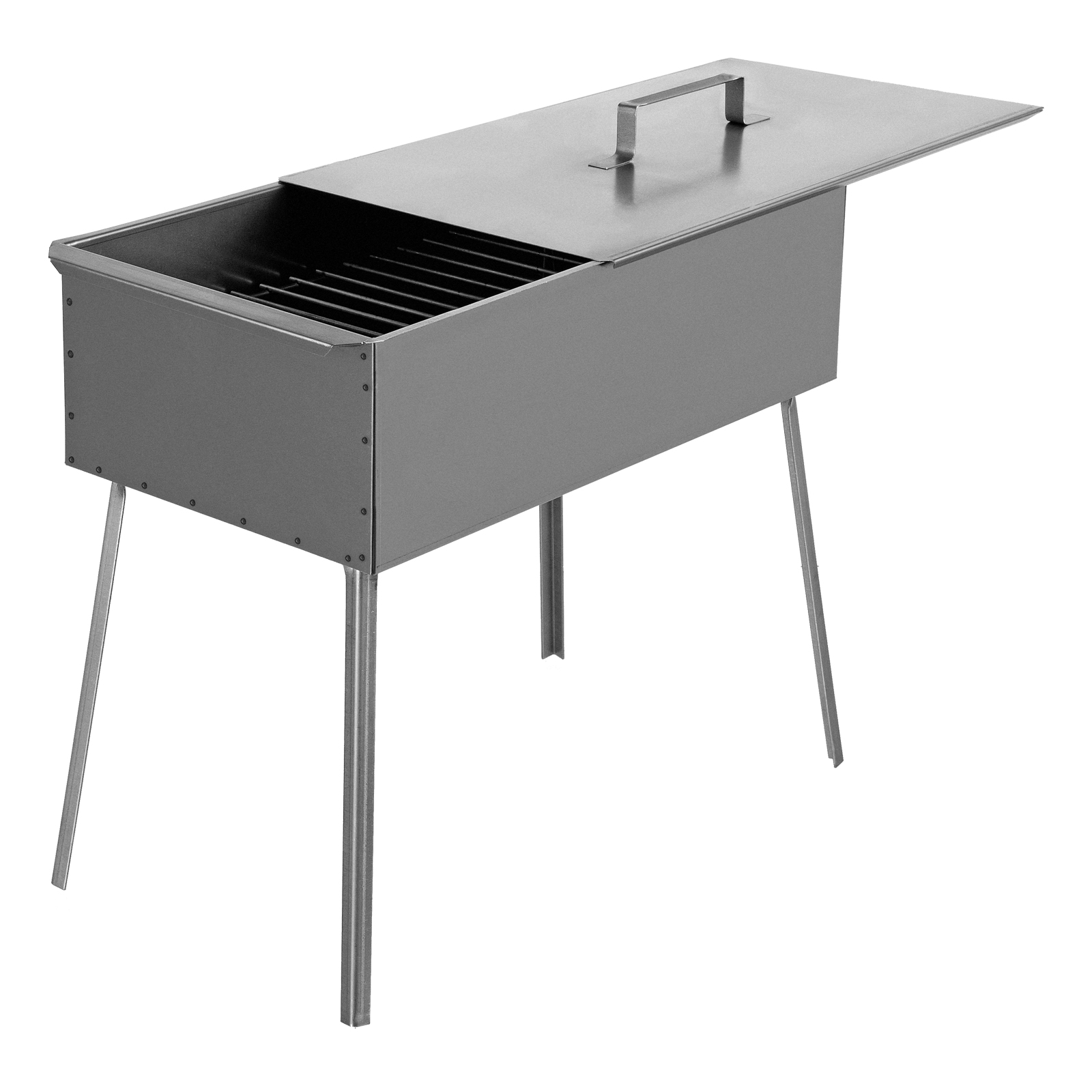 Коптильня двухъярусная 500 x 270 x 175 мм, 0.8 мм, с поддоном, на ножках, Camping Palisad (69527)